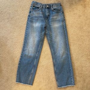 Girls, high-rise slouchy street jeans